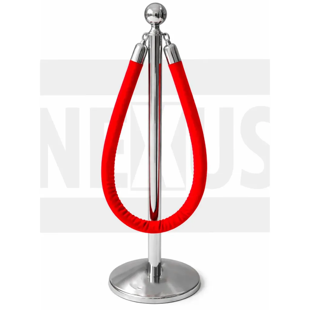 [POSTES DECORATIVOS] POSTE PLATEADO CON CORDÓN
